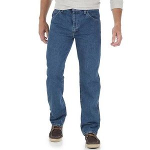 New Mens Wrangler Jeans Regular Fit Straight Leg